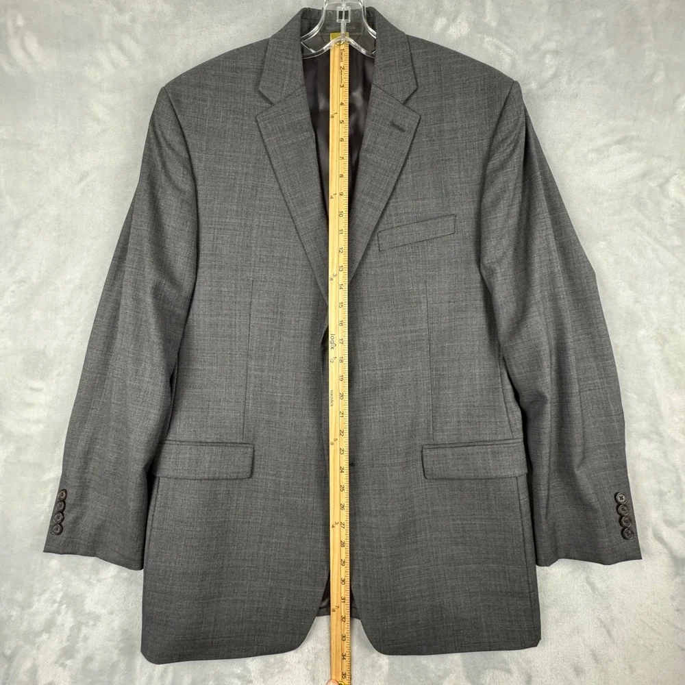Lauren Ralph Lauren Mens Grey‎ 100% Wool Two Button Classic Sport Coat Size 42L